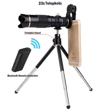 Универсальный HD 4K 23x зум мобильный телефон телескоп объектив телеобъектив для всех смартфонов камера Монокуляр с Bluetooth и штатив
