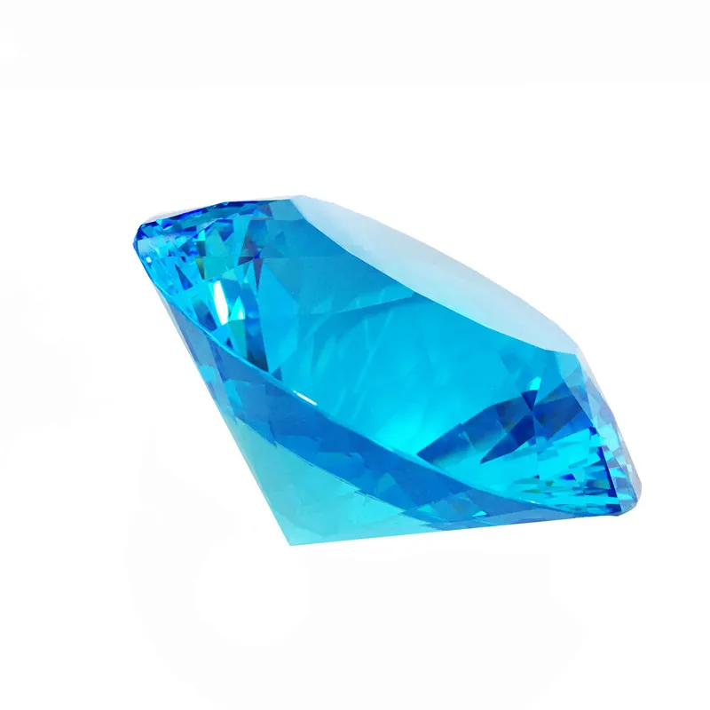 Аквамарин Кристалл стекло Diamond пресс папье кристаллы 120 мм 1 pcsFor Свадебные украшения Лидер продаж