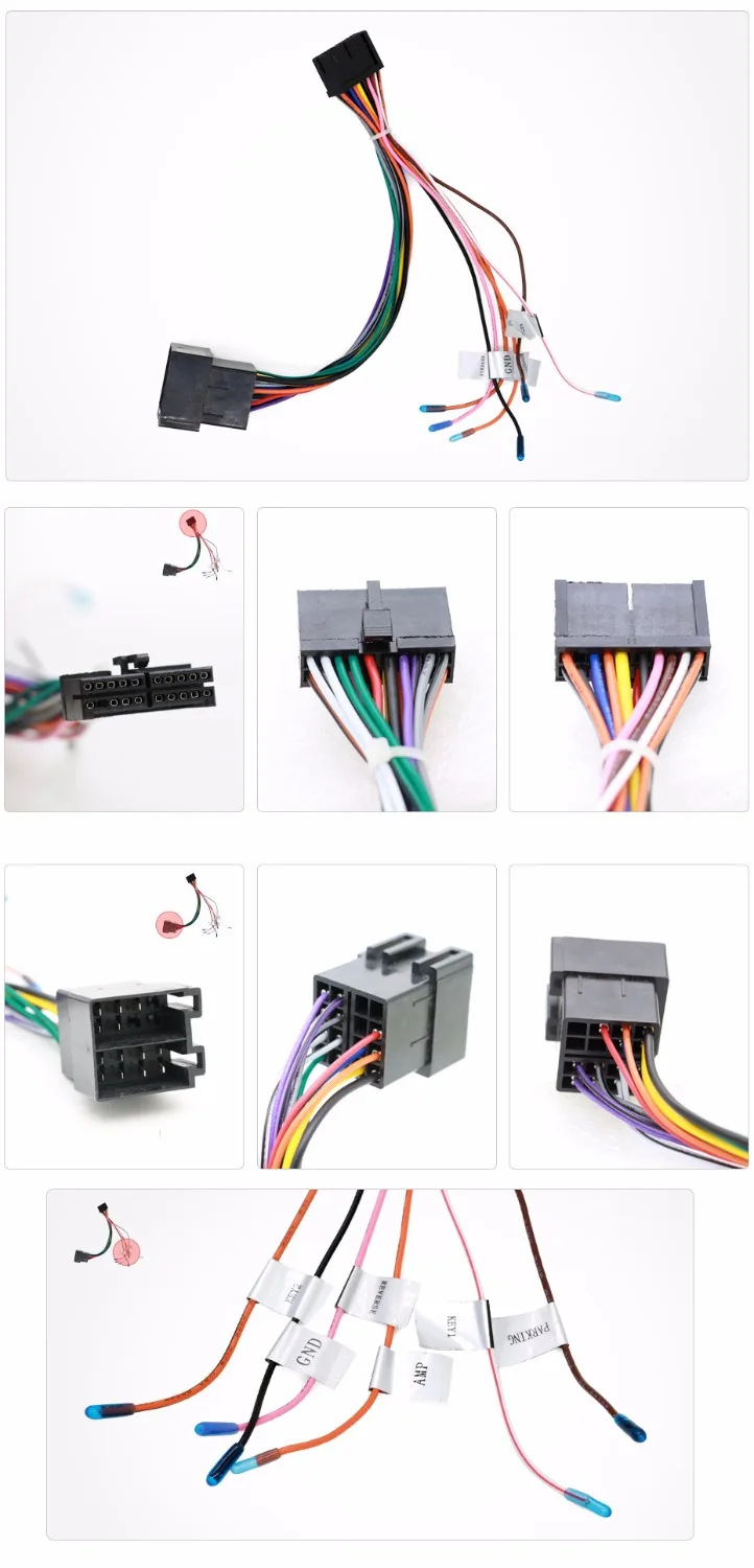 Universal Male Iso Radio Wire Cable Wiring Harness Car