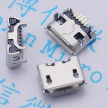 100 шт. Micro 5pin USB Jack бык рожок длиннее иглы Длина 1,25 5P С бык рогом 5P зарядное устройство мини usb разъем
