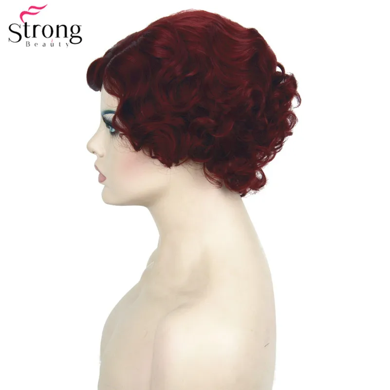 TY 321 #BUG Flapper Wig  Burgundy Retro wigs (4)