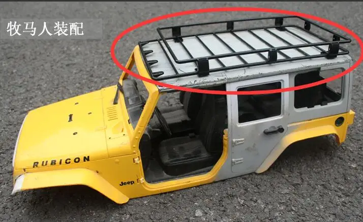 Металлический багажный стеллаж на крышу для грузовика LC80 LAND CRUISER осевой кузов 1:10