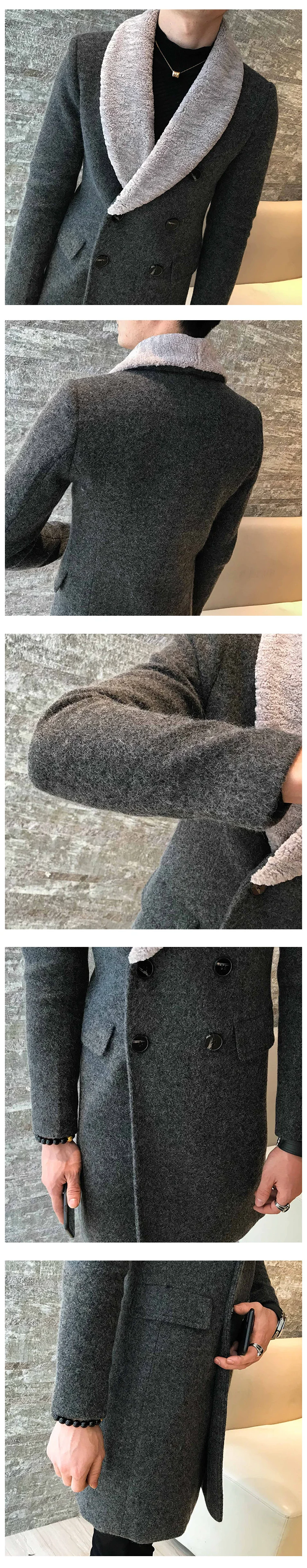 Xiu Luo XXL Длинные шерстяные пальто мужские двубортные длинные пальто джентльменские тренчи Abrigo Hombre Invierno Casaco Новинка
