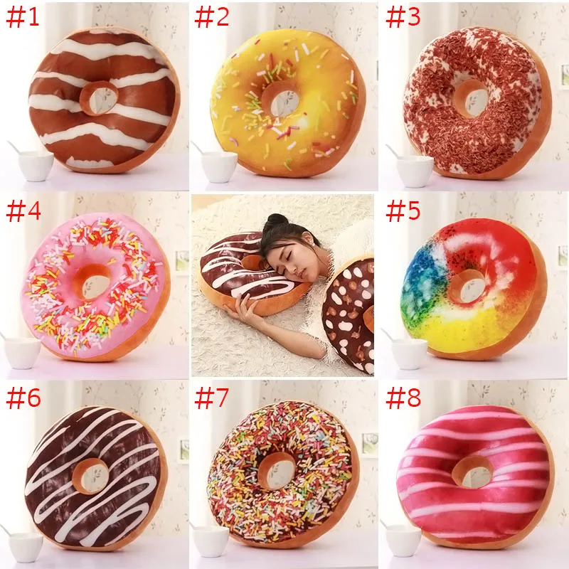 Cute Donuts Pillow Chocolate Donuts Plush Macaron Food Cushion Nice