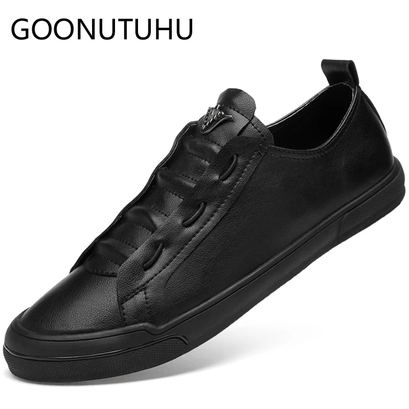 shoes casual genuine leather male white 