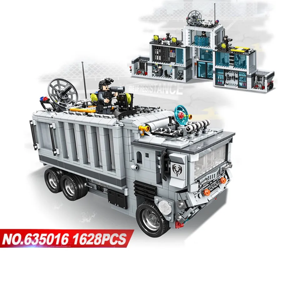 

1628PCS Military Series Command Camp Radar Car Building Blocks Educational Toys For Children Bricks