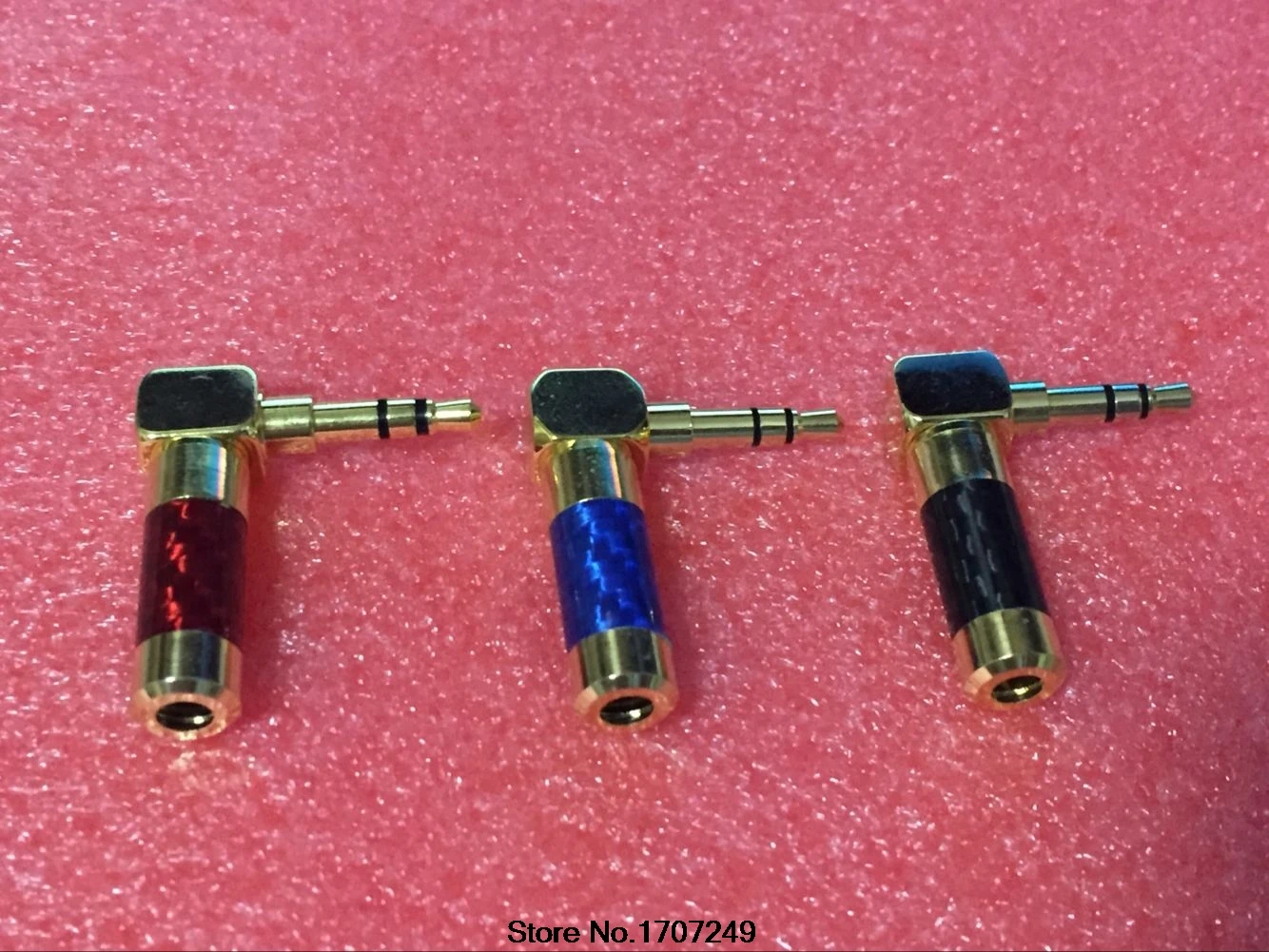 2pcs Gold Plated audio Plug 90 Degree Jack 3.5mm Headphone Plug Right