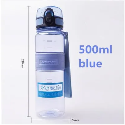 650 МЛ Экологичный Tritan(BPA БЕСПЛАТНО) спортивные Бутылки с Водой Скраб кофе чай молоко Пространство Кубок восхождение Пешие Прогулки Велоспорт бутылка для воды - Цвет: 500ml