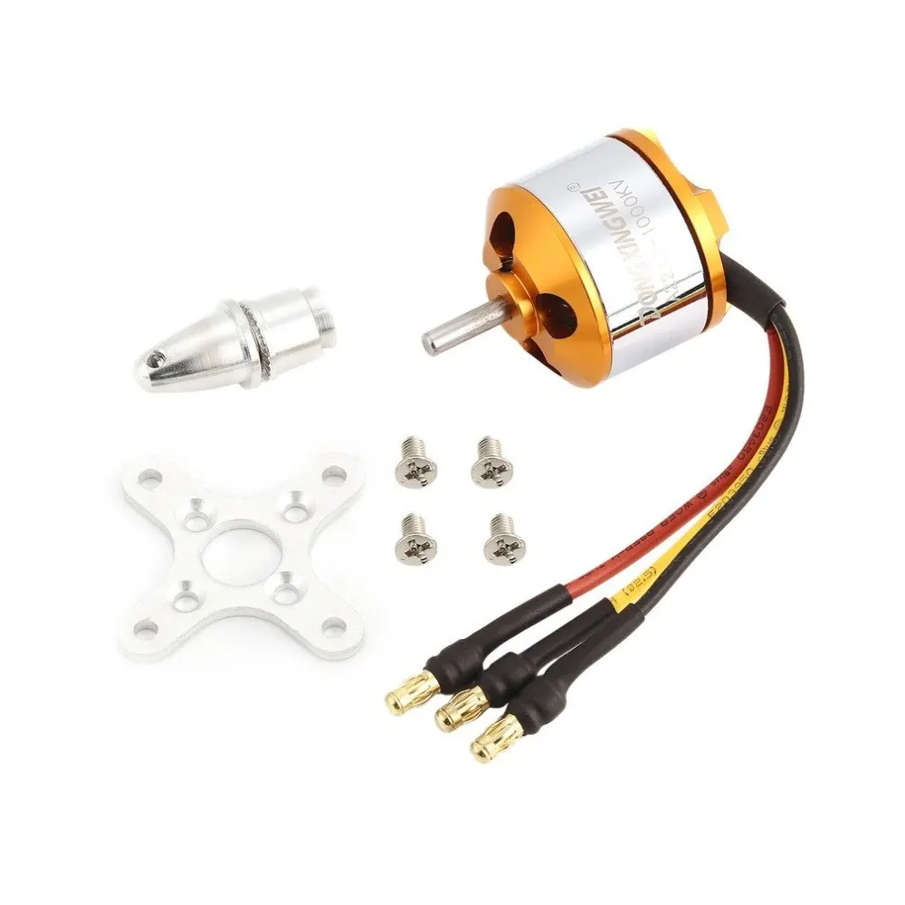 DXW A2212 2212 1000KV 2-4S 3 17 мм бесщеточный мотор Outrunner для RC FPV неподвижного крыла дрона