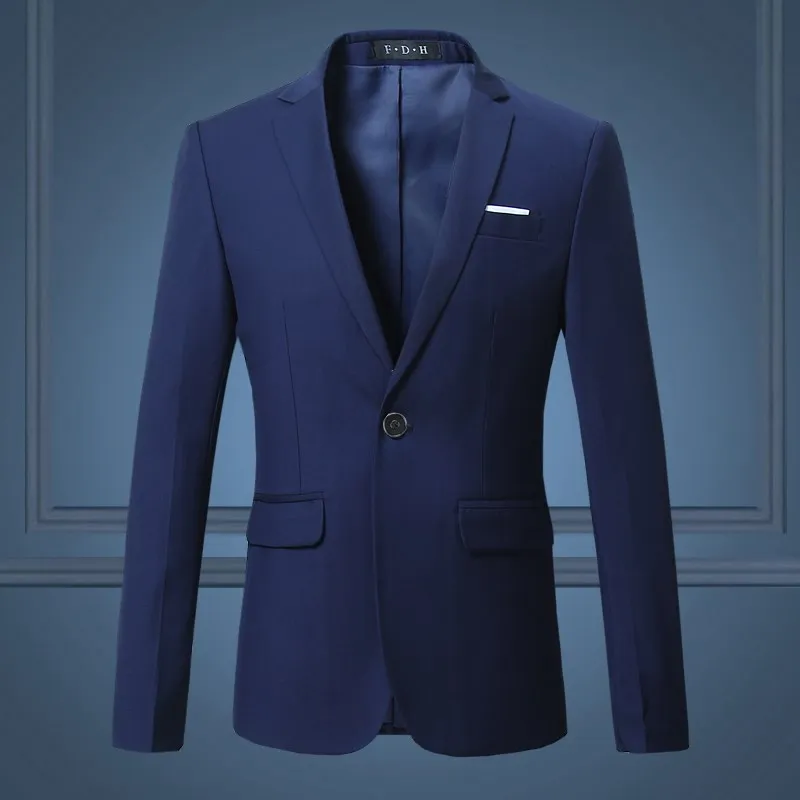 

(10 Colors) High Quality Men's Business Professional Dress Blazer, Large Size Fashion Business Solid Color Slim Jacket Men's 6XL