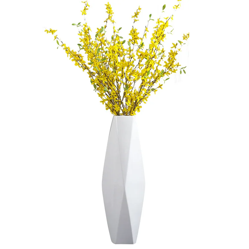 Large Nordic Ceramic Floor Vase for Modern Living Room Decor with Dried Flowers image 5