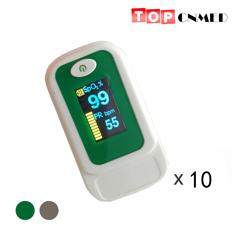 

10pcs Alarm & Sound Fingertip Pulse Oximeter SpO2 PR monitor OLED display - 1005