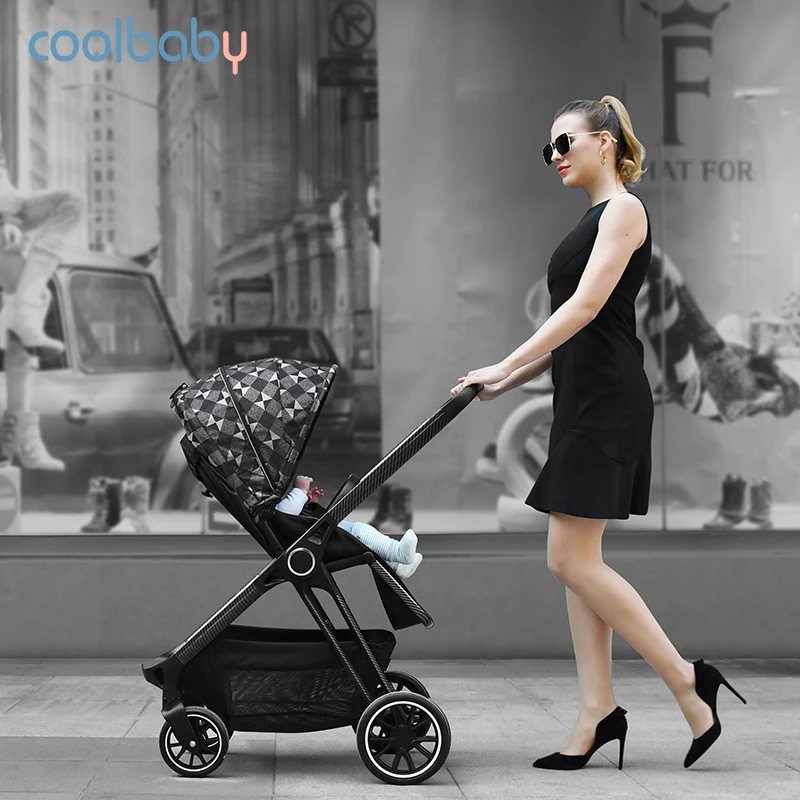 Coolbaby прогулочная коляска с высоким пейзажем, может сидеть и лежать Двусторонняя легкая детская коляска