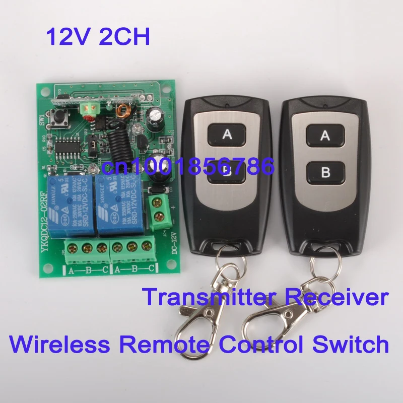 

wireless remote control switch system 12V2CH RF 1receiver&2transmitter M4/T4/L4change freely Add control freely Waterproof
