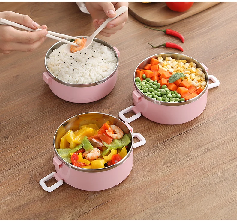 WORTHBUY японский контейнер для завтрака Портативный Bento Box для детей из нержавеющей стали контейнер для еды с посуда Кухня тепловой Ланч Бокс