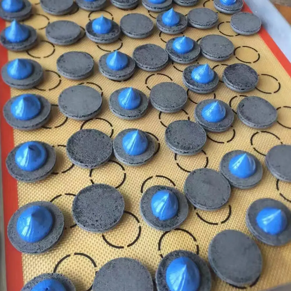 Bluedrop пищевой силиконовый коврик для выпечки eclair лист для духовки выпечка пирожных Макарон лист помадки сахар антипригарный лист 33x47 cm