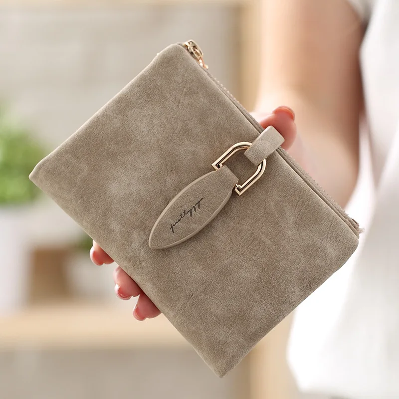 

Fashion Women Short Purses Matte PU Leather Women Wallet Female Short Design Soft Wallets Mini Coin Purse Card Holder Money Bag