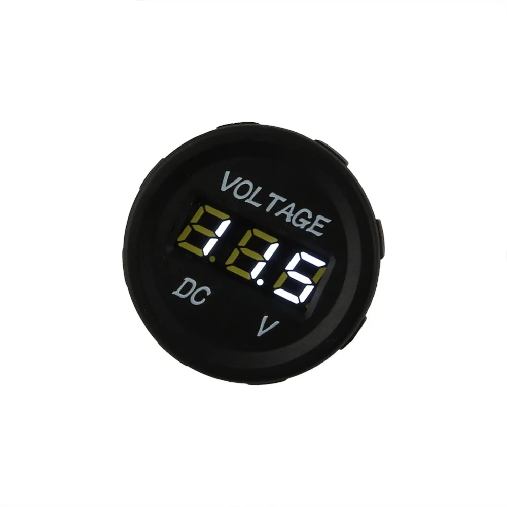 

White LED 12V-24V Car Motorcycle LED DC Digital Display Voltmeter Waterproof Meter H5 Car Accessories