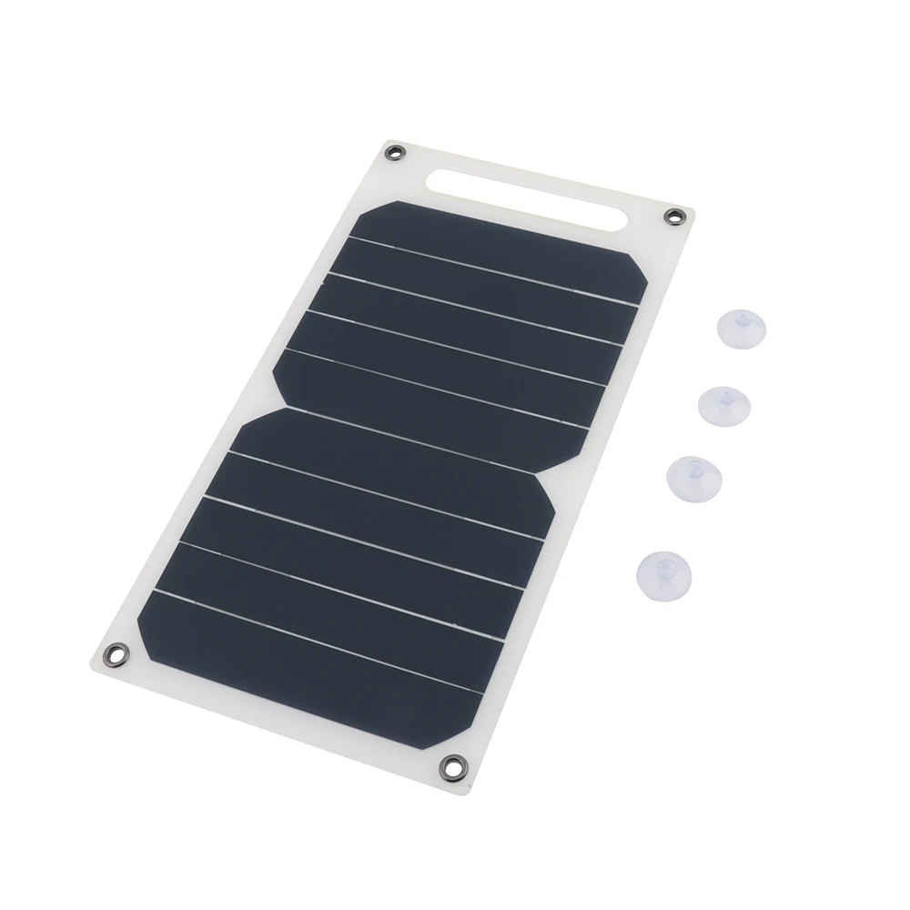 

BORUiT 5V 10W Solar Panel DIY Portable Solar Cell Emergency Mini Solar Power System for Cell Phone Headlamp Chargers