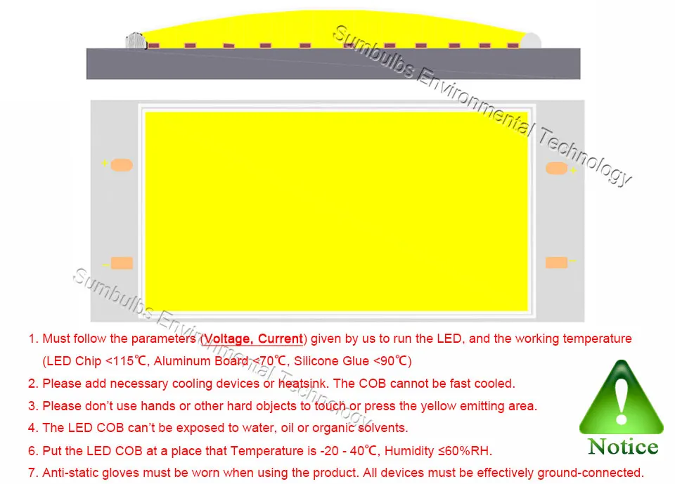 LED COB STRIP LAMP LIGHT INSTRUCTION