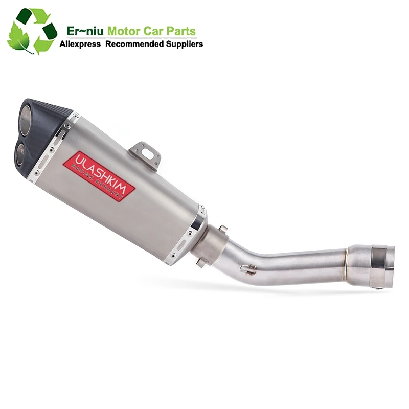 

Motorcycle Muffler Exhaust Full System Connect Link Pipe Middle Pipe Slip On For YAMAHA FZ1 FZ1N FZ1000 2005-2016