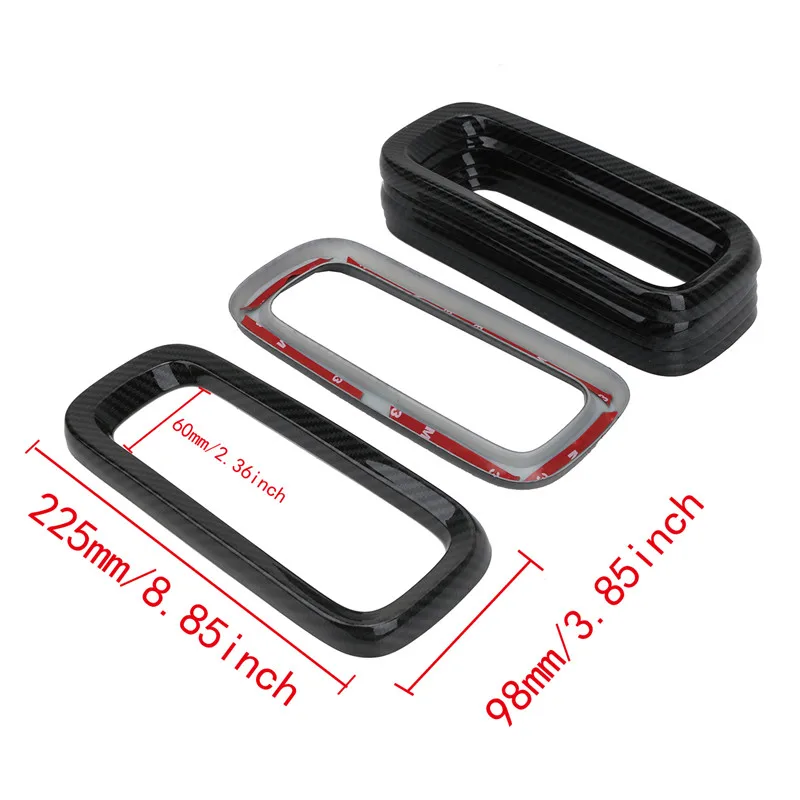 Fog Light Day Running Light Frame Bezel Grille Trim Rearview Mirror Cover Rain Eyebrow Sticker For Jeep Renegade 2015 2016 2017 (5)