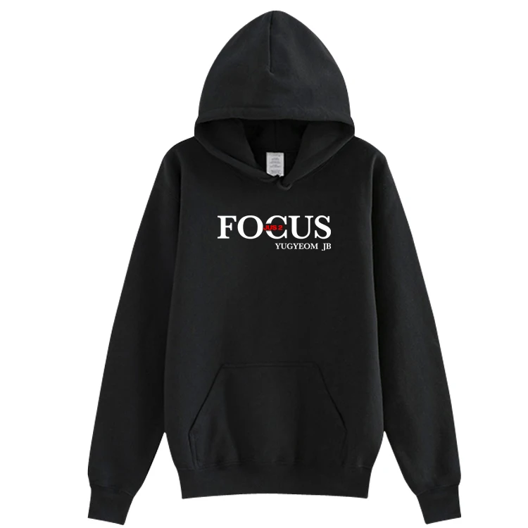 

Kpop got7 yugyeom jb album focus same printing pullover loose hoodies for men women fleece/thin sweatshirt 4 colors