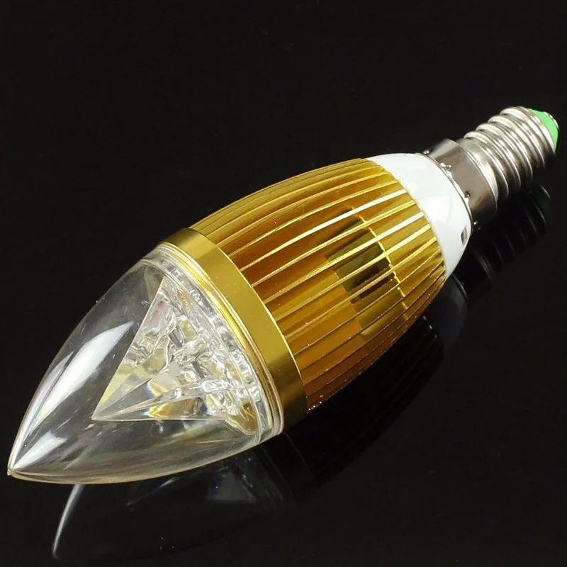Светодиодный светильник-свеча E14 9 Вт 12 Вт 15 Вт с регулируемой яркостью 110 В 220 В светодиодный светильник Холодный белый/теплый белый точечный светильник светодиодный светильник IG серебристый/золотистый