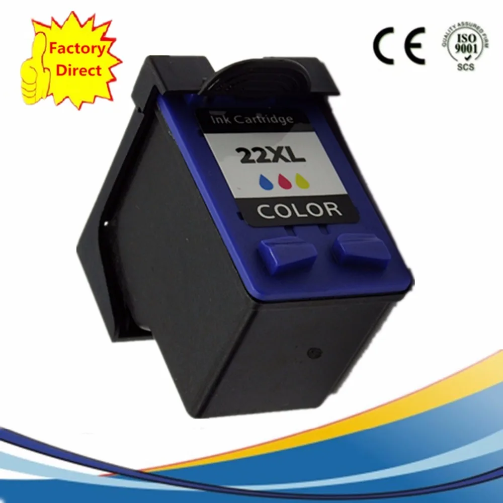 Картридж с чернилами Восстановленный для HP22XL 22 XL PhotoSmart PSC 1401 1402 1403 1406 1408 1410 A 1410v 1410xi