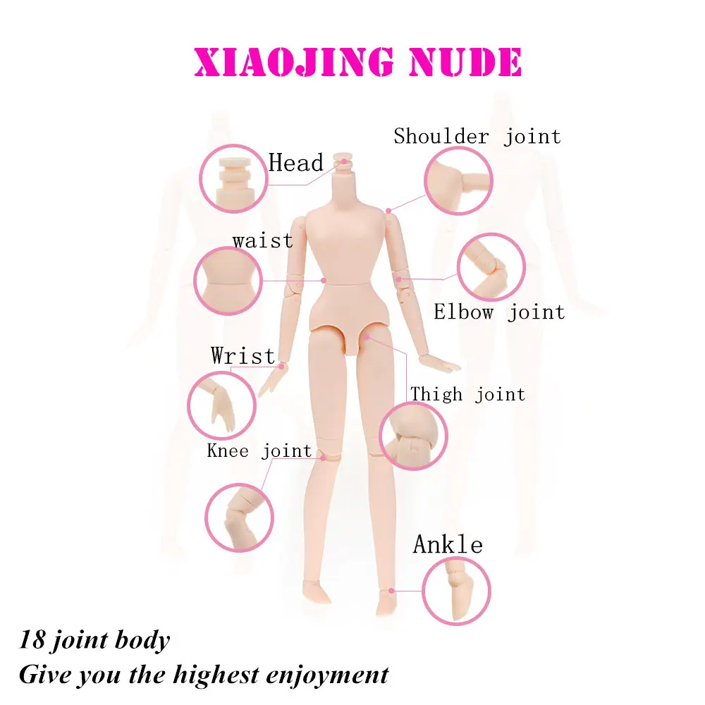 

Fortune Days Xiaojing Doll 1/6 18 joint body DIY like the Neo blyth doll 21cm High Quality toys