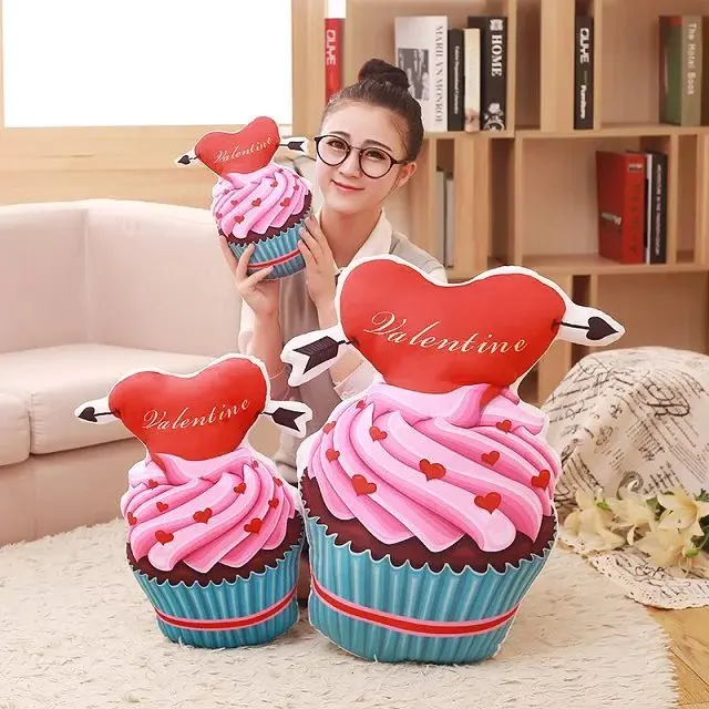 

Lovely cute sweet creative 3D Cake plush toys Cushion creative home furnishings birthday gift girls wholesale FG239