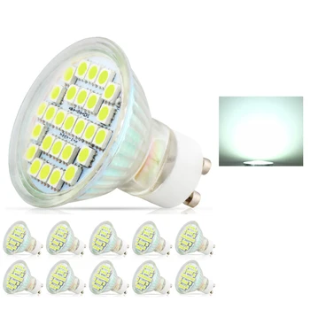 

10X 3.5W LED lamp GU10 5050 SMD AC220V-240V Led Spotlight Lamp Warm / Cool White Led Bulbs Light With Safety Glass