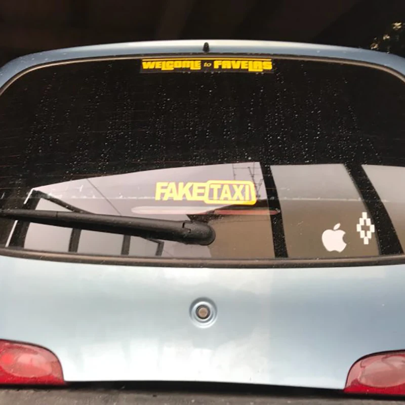 1 шт смешная Автомобильная наклейка поддельное такси Светоотражающая Наклейка