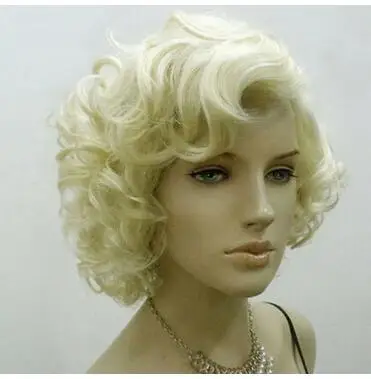 

parrucca perruque parrucche Marilyn Monroe Short blonde Wavy dark brown Cosplay Peruca de cabelo Synthetic les perruques