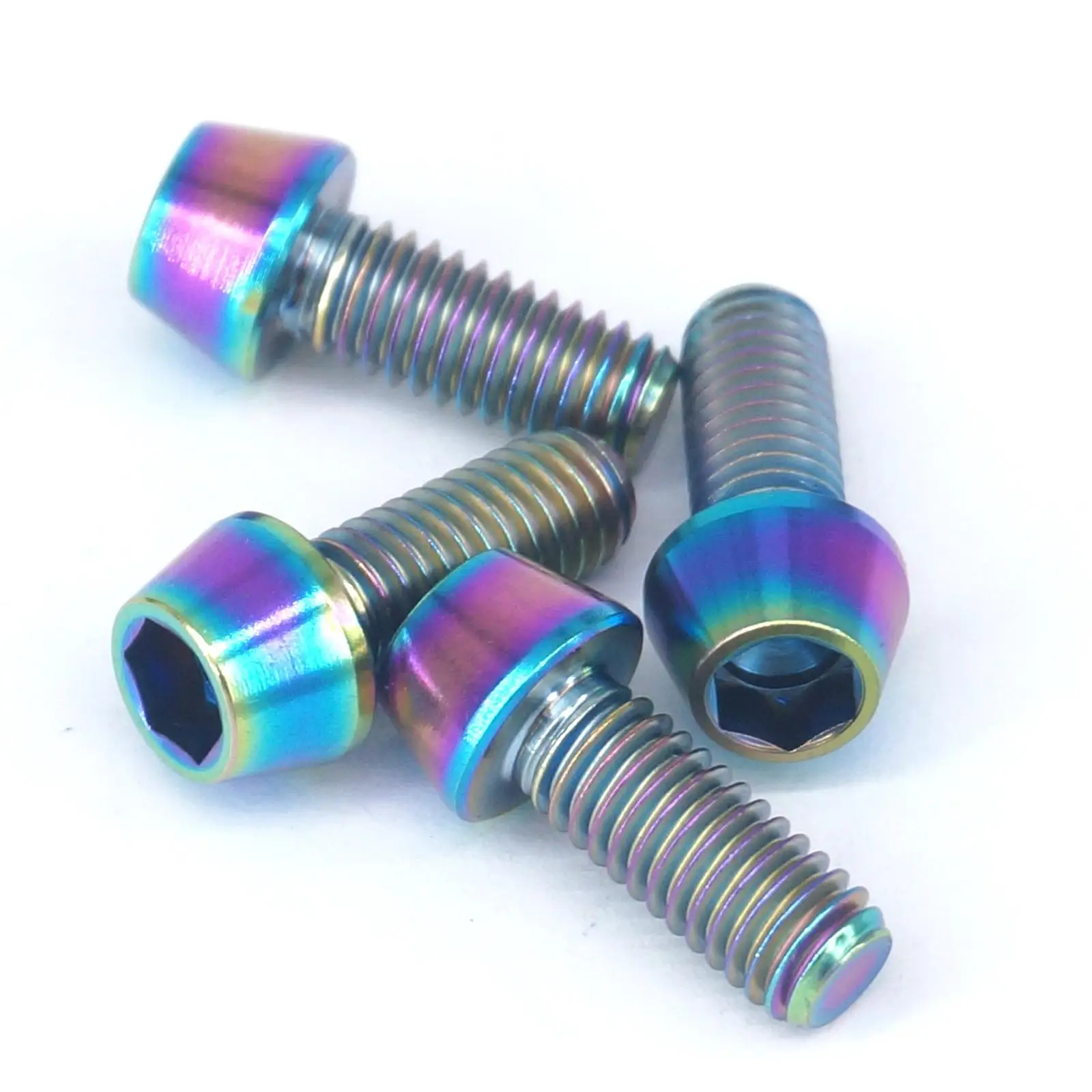 4 шт. M6x15mm Rainbow GR5 титановые конус колпачки болты для велосипеда тормоза