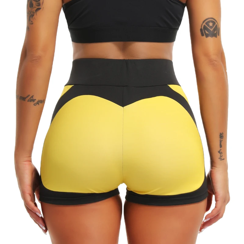 Women Yoga Shorts High Waist Push Up Quick Dry Breathable Sports Running Fitness Heart-shaped Beach Shorts Swimming yoga Leggins