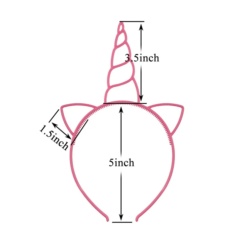 12pcs Unicorn Party Headband Festival Party Headband Holiday Hair Accessories Birthday Decoration For Kids PT36 (3)