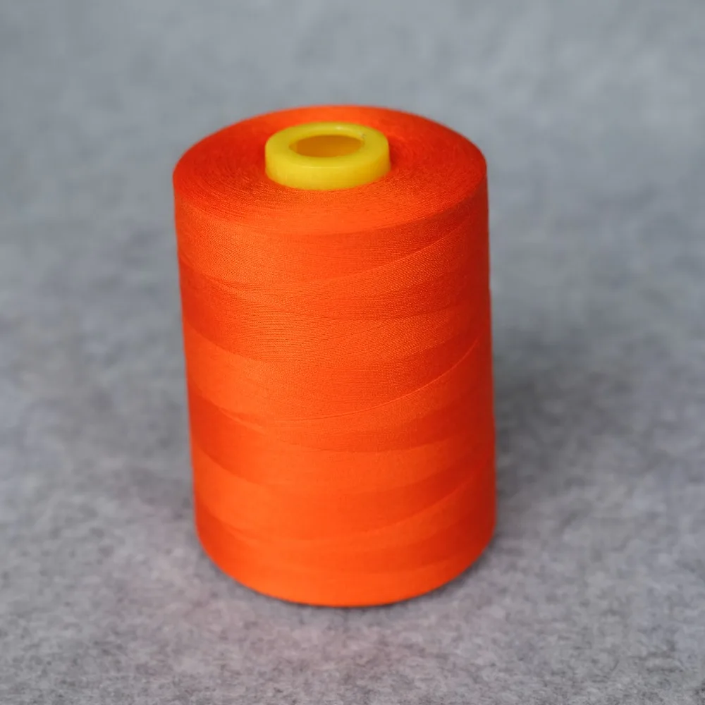 

Bright Orange 6000yards Tex 40 Cotton wrapped Poly Corespun Sewing Thread 29S/2 for denims and jeans similar Coats Dual Duty