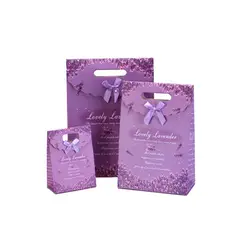 10 шт./лот Фиолетовый Лаванда Sticky Подарочная сумка маленький Подарочный мешок украшения бумага подарочная сумка для день рождения