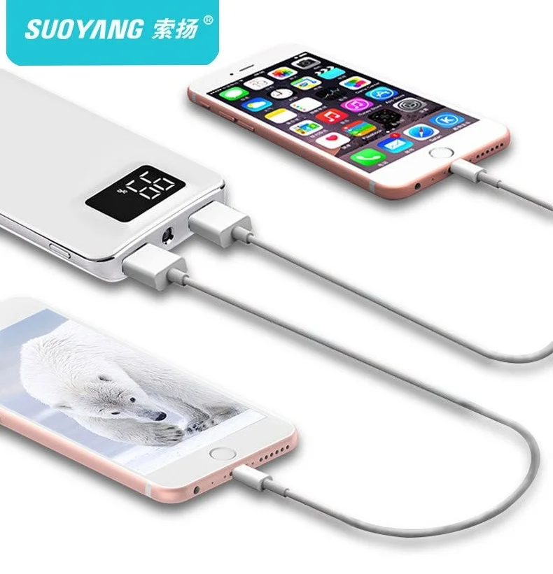 Новый внешний аккумулятор 20000 мАч для Xiaomi Mi 2 USB power Bank портативное зарядное