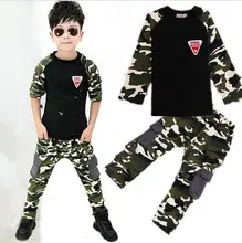 2017 Nouveau Camouflage Enfants Vêtements Set pour Garçons et Filles Printemps et Automne Coton Camo Garçons Sport Ensemble Filles enfants vêtements livraison gratuite