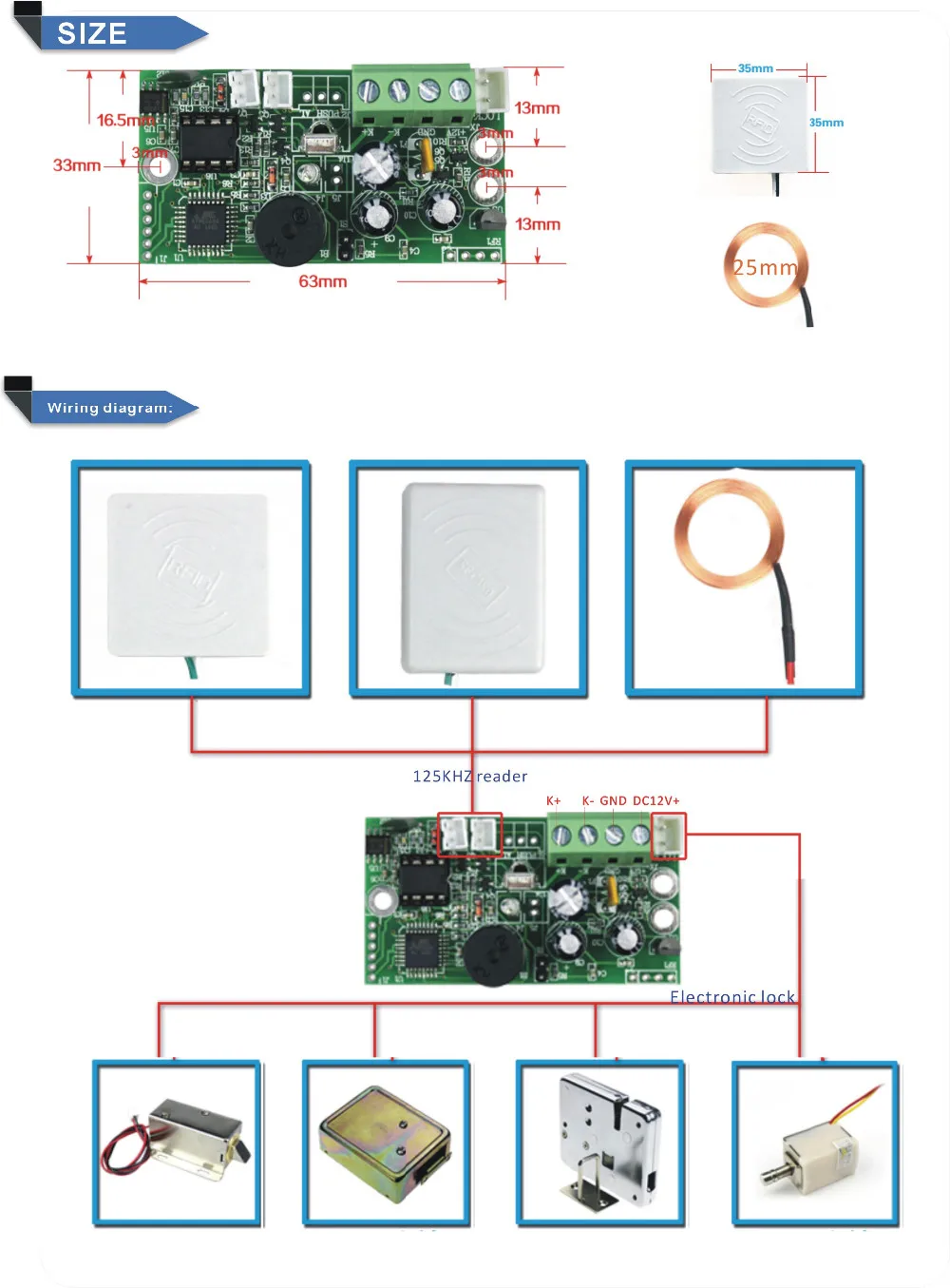 SY-1788 RFID встроенный вход охранная система модуль управления/здание домофон модуль доступа 125 кГц двойной считыватель+ 10 шт карт