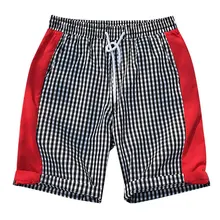 Модные мужские шорты с ремешками, клетчатые, свободные, пляжные, спортивные, повседневные, Лоскутные, новая мужская одежда, уличная, летняя, белая, черная, мягкая