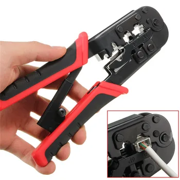 

1PC Network Crimping Plier Insulated Wire Multifunctional Ethernet Network Cable Crimp Tool LAN Crimper Cutter Pliers Hand Tool