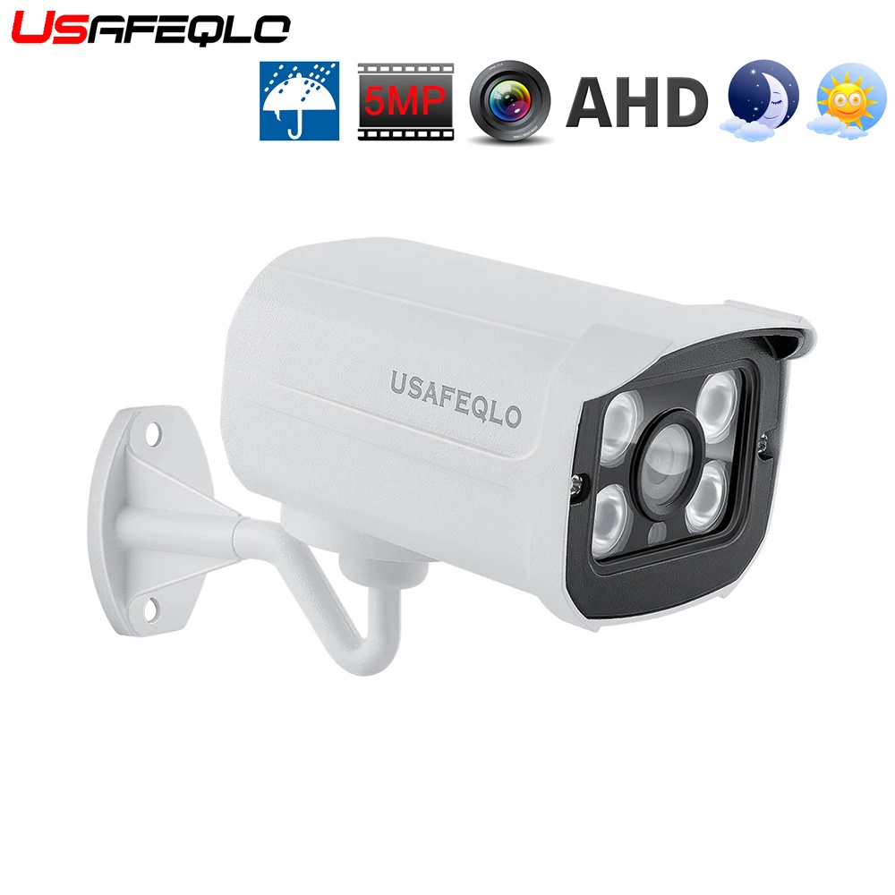 USAFEQLO супер 4MP 5MP AHD камера наблюдения наружная Водонепроницаемая 2560(H)x2048(V) с ИК