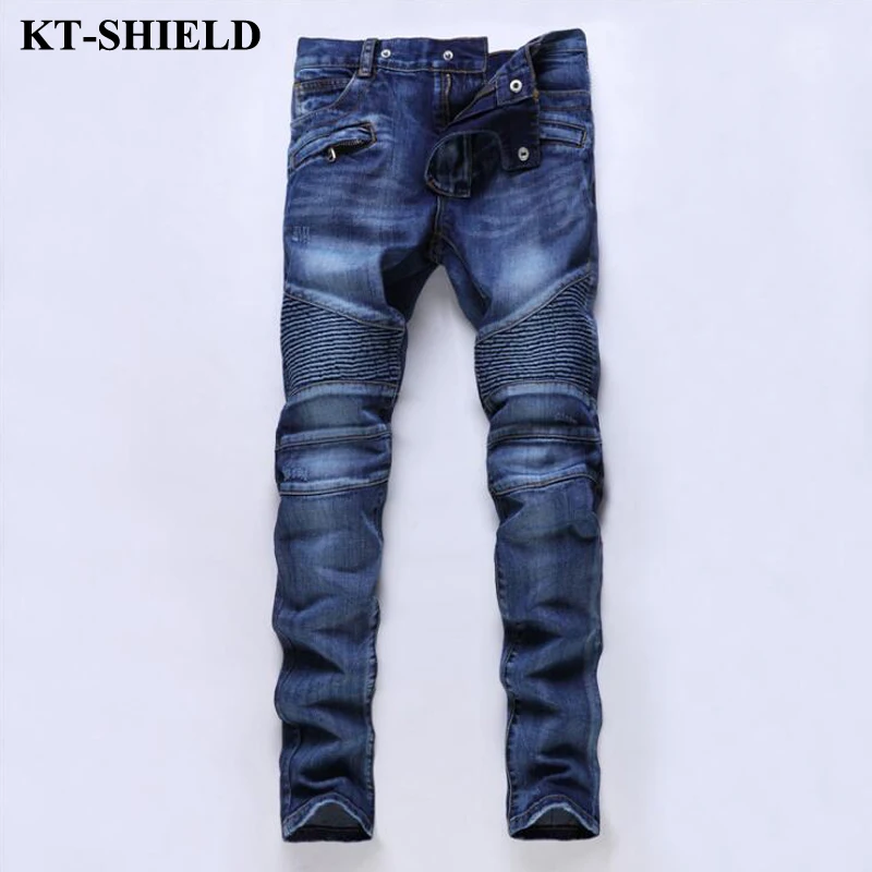

Famous Brand Jeans Men Fashion new Ripped Denim Pants Men Vaqueros Hombre Slim fit Trousers 100% Cotton Casual Mens Harem Pants