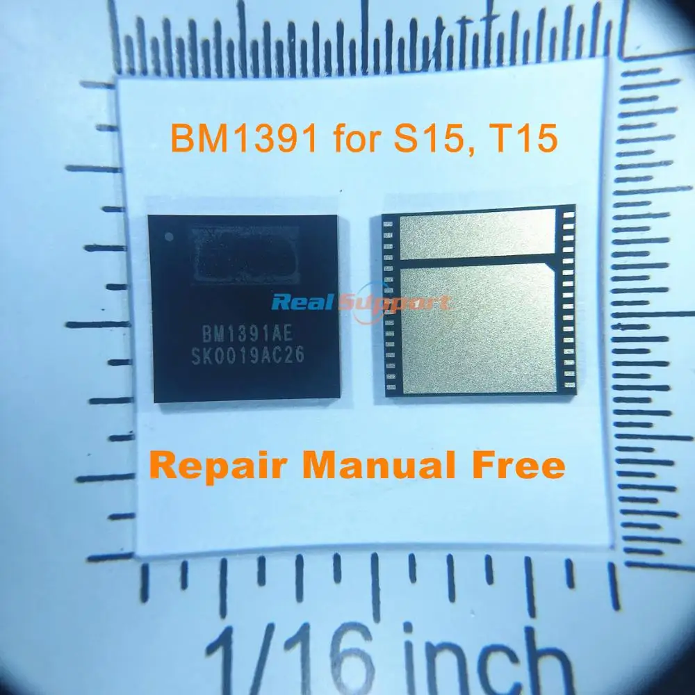50 шт. BM1391 BM1391AE 7nm чип ASIC для S15 T15 BTC BCH Майнер хэш-плата ремонта с руководством по
