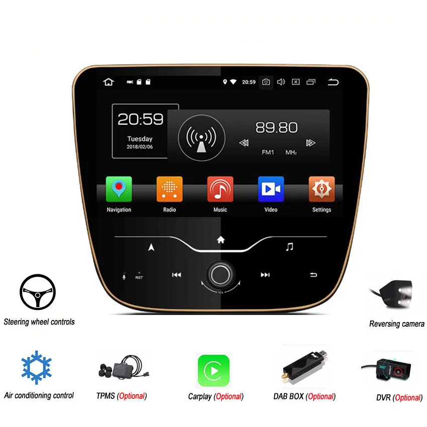 Discount Android 8.0 octa core 4G RAM For Chevrolet Malibu 2017 2018 Car Multimedia Player Navigation GPS mirror link Radio Touch Screen 1
