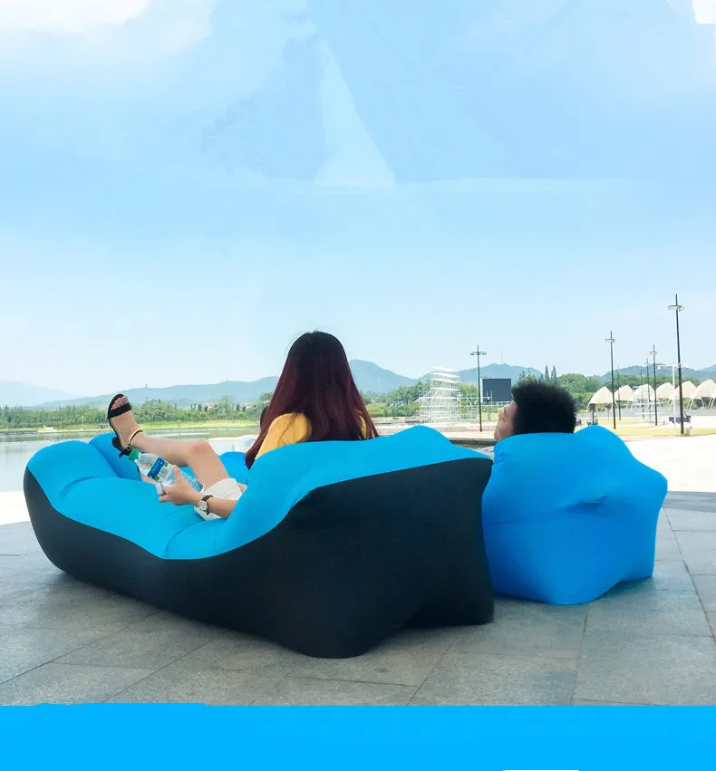 Blue,105 * 75 * 55cm Yeldou Inflatable Sofa for Camping Travel Beach Garden,Portable Infaltable Air Chair Bed Couch with storage Bag,Suitable for Adults Kids 