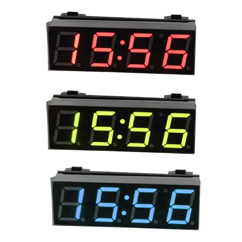 

3 In 1 DIY LED Digital Clock Temperature Voltage Module Electronic Time Thermometer Voltmeter Board